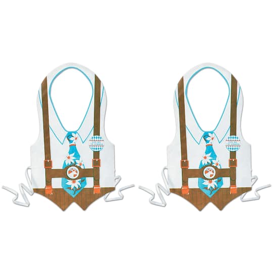 Beistle Printed Plastic Oktoberfest Vests, 2ct.